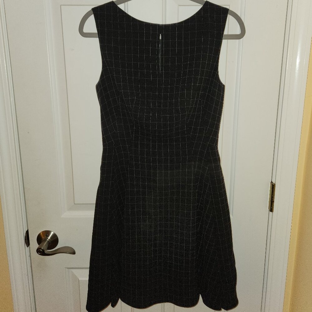Theory Black Check Mini Dress